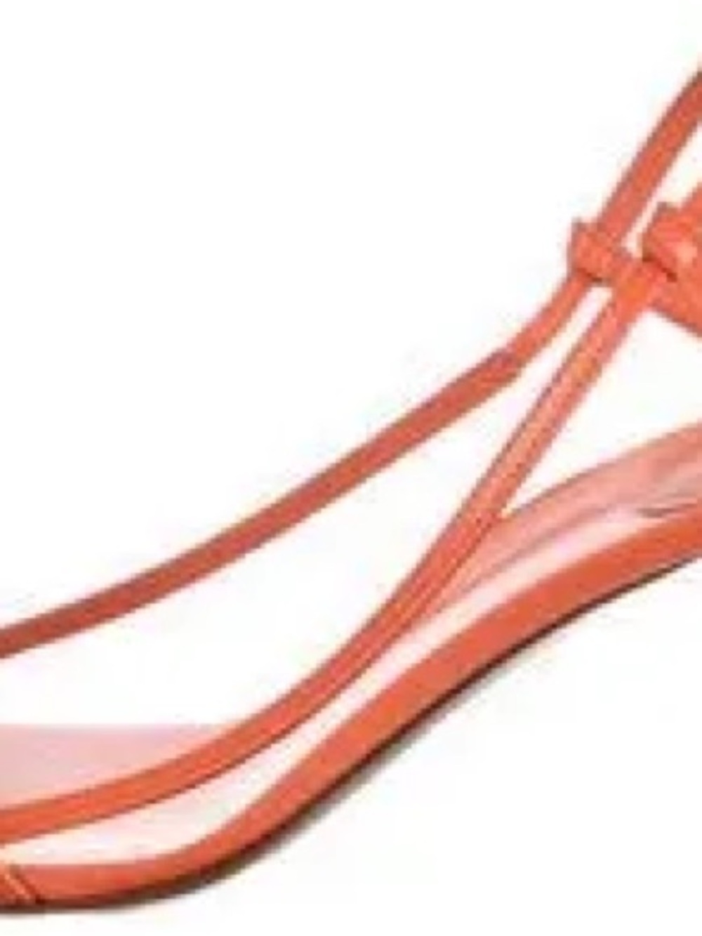 Neous Leather Strappy Square-Toe Heeled Sandals in orange - Picture 2 of 5